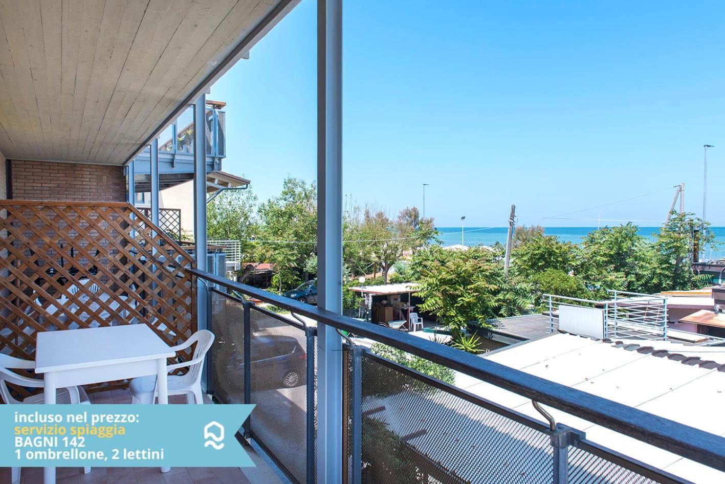 Se003 - Senigallia, Bilocale Sul Mare Con Spiaggia Apartment Luaran gambar